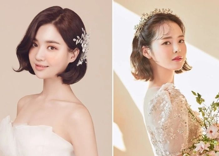 【TUYỂN TẬP】15 Kiểu tóc cô dâu tóc ngang vai | Đố ai chối từ Kiểu Tóc Cô Dâu Tóc Ngang Vai