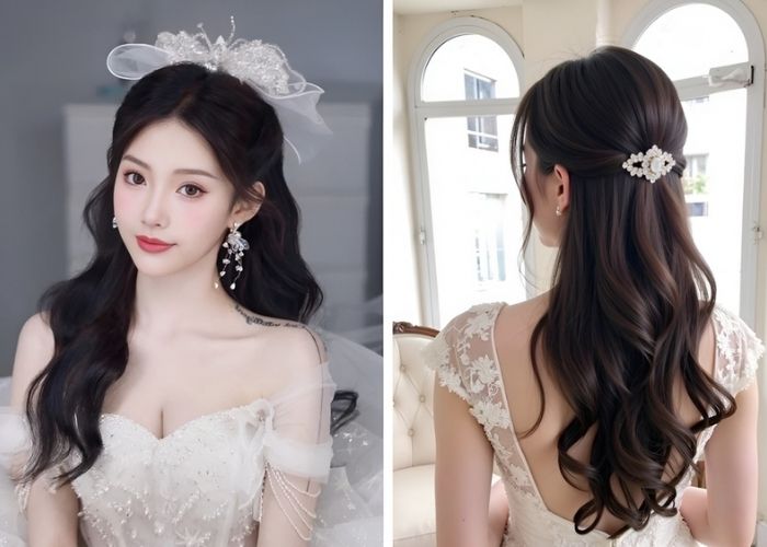 【TUYỂN TẬP】15 Kiểu tóc cô dâu tóc ngang vai | Đố ai chối từ Kiểu Tóc Cô Dâu Tóc Ngang Vai