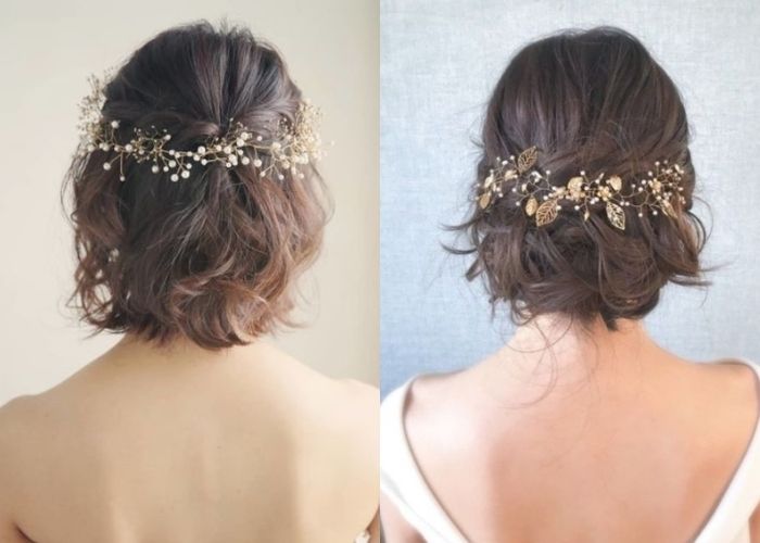 【TUYỂN TẬP】15 Kiểu tóc cô dâu tóc ngang vai | Đố ai chối từ Kiểu Tóc Cô Dâu Tóc Ngang Vai