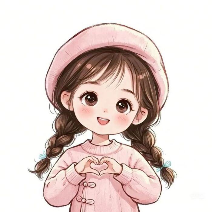hình vẽ cute đáng yêu con gái