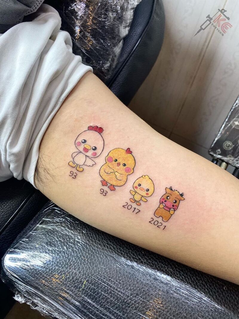 Hình xăm cặp mini