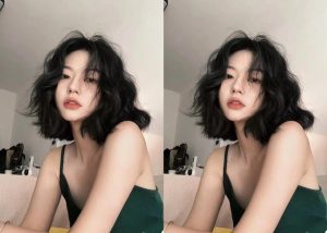Kiểu tóc ngắn uốn phồng cho mặt tròn