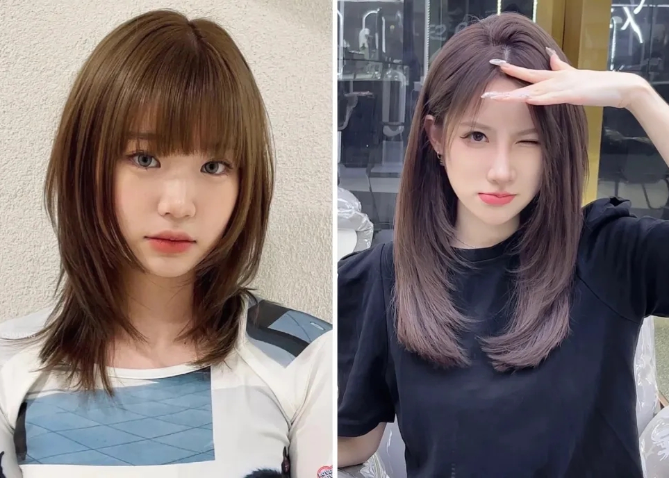 Kiểu tóc ngắn uốn phồng cho mặt tròn 