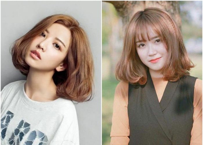 Kiểu tóc ngang vai cho mặt tròn 