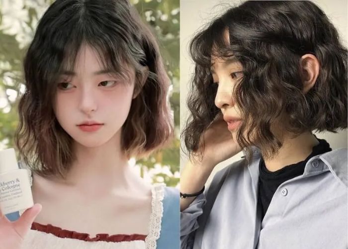 Kiểu tóc ngang vai cho mặt tròn