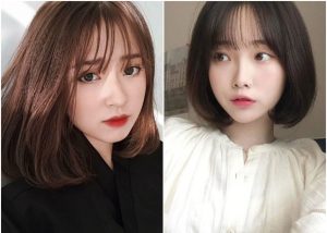 kiểu tóc duỗi ngang vai