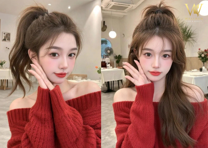 Thử ngay 23+ Kiểu tóc mái thưa buộc cao năng động trẻ trung Kiểu tóc mái thưa buộc cao