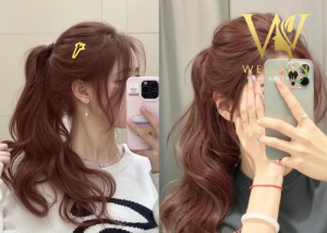 Kiểu tóc mái thưa buộc cao