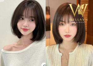 kiểu tóc mái thưa cho mặt tròn