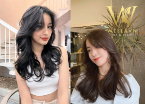 kiểu tóc uốn ngang lưng