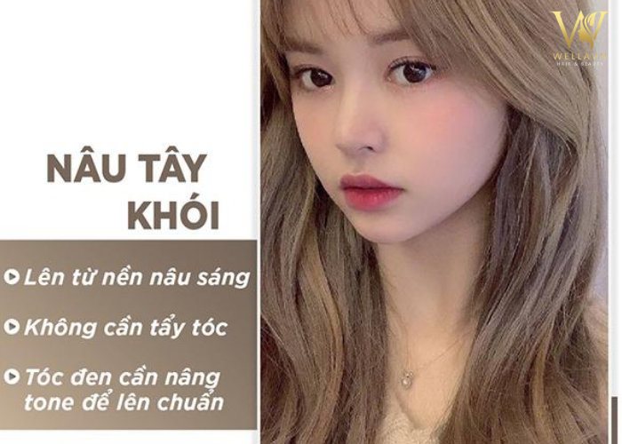 Top 5 kiểu nhuộm màu nâu tây không tẩy tóc | Không gây hại tóc nhuộm màu nâu tây không tẩy tóc