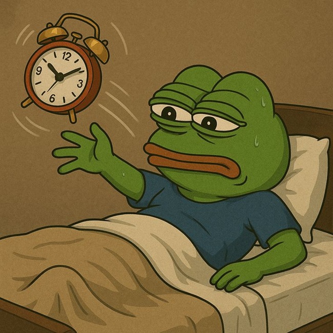 meme ếch xanh hài hước cho người lười dậy sớm