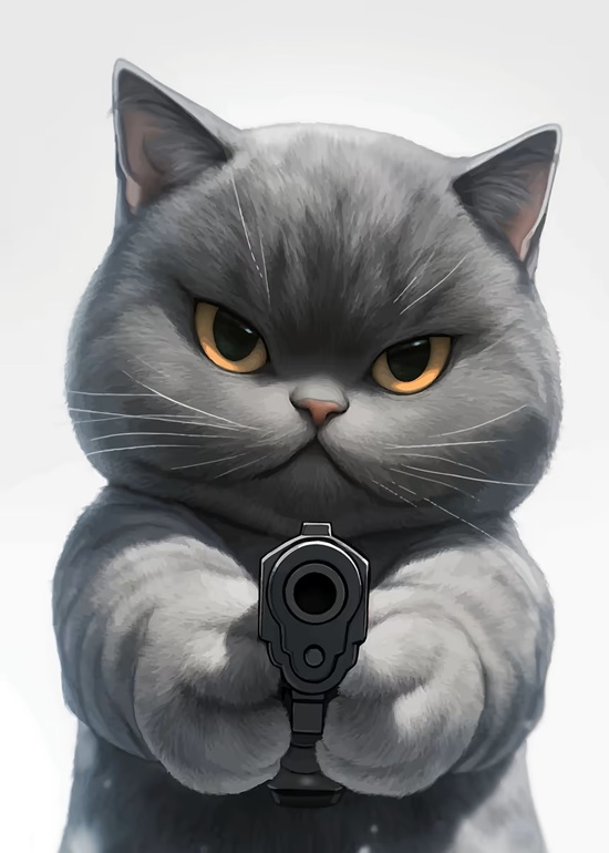 Top 69+ Meme Mèo Cầm Súng Hài Hước, Đáng Yêu Siêu Bá meme mèo cầm súng pose ngầu