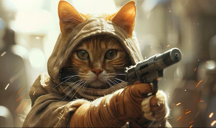 Top 69+ Meme Mèo Cầm Súng Hài Hước, Đáng Yêu Siêu Bá meme mèo cầm súng mặt lạnh